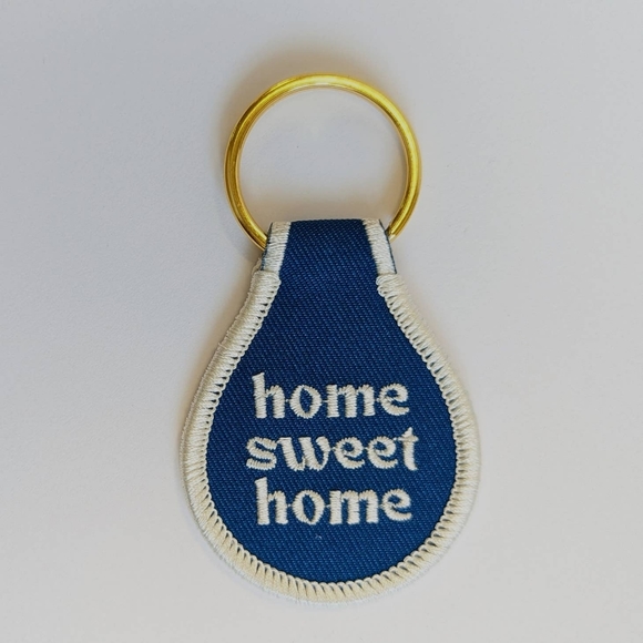Home Sweet Home Embroidered Key Tag - Picture 1 of 1